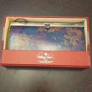 Patricia Nash Blue and Purple Floral Wallet